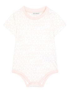 Dolce & Gabbana Kids body à imprimé Logomania - Rose