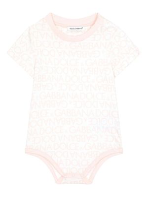 Dolce & Gabbana Kids body à imprimé Logomania - Rose