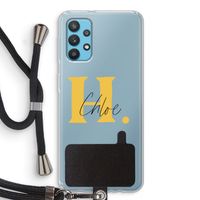 Amber Script: Samsung Galaxy A32 4G Transparant Hoesje met koord