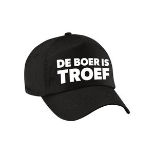 Boer is troef Achterhoek pet / cap zwart voor volwassenen   -