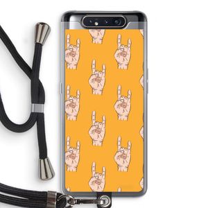 Rock: Samsung Galaxy A80 Transparant Hoesje met koord