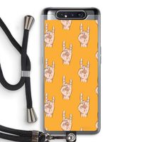 Rock: Samsung Galaxy A80 Transparant Hoesje met koord
