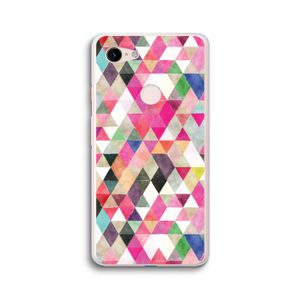 Gekleurde driehoekjes: Google Pixel 3 XL Transparant Hoesje
