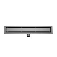 Douchegoot met Tegelrooster en Flens BWS Roos 100x7 cm Gunmetal Boss & Wessing