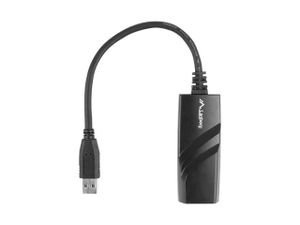 Lanberg NC-1000-01 tussenstuk voor kabels USB-A RJ-45 Zwart