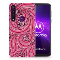 Motorola One Macro | Hoesje maken | Swirl Pink