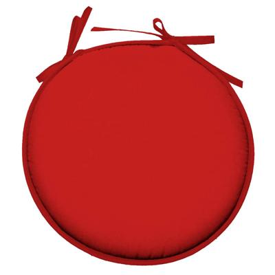Stof Textile Home stoelkussens - rood - D40 x H3 cm - voor binnen - rond