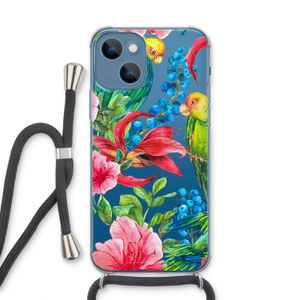 Papegaaien: iPhone 13 Transparant Hoesje met koord