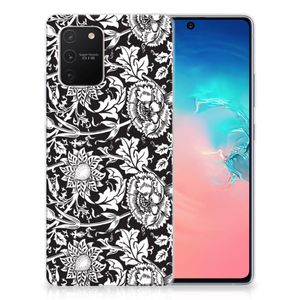 Samsung Galaxy S10 Lite TPU Case Black Flowers