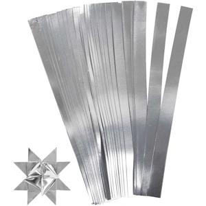 Hobby/knutsel vlecht papier - 100x - vlecht stroken - zilver - 45 cm - vlechten