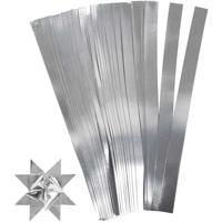 Hobby/knutsel vlecht papier - 100x - vlecht stroken - zilver - 45 cm - vlechten