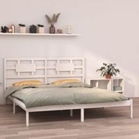 Bedframe massief hout wit 180x200 cm