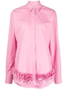 Molly Goddard chemise volantée à manches longues - Rose