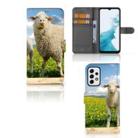 Samsung Galaxy A23 | Telefoonhoesje | Met pasjeshouder | Schaap en Lammetje
