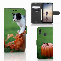 Huawei P20 Lite Telefoonhoesje met Pasjes Kitten