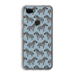 Zebra: Google Pixel 3a Transparant Hoesje