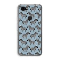 Zebra: Google Pixel 3a Transparant Hoesje
