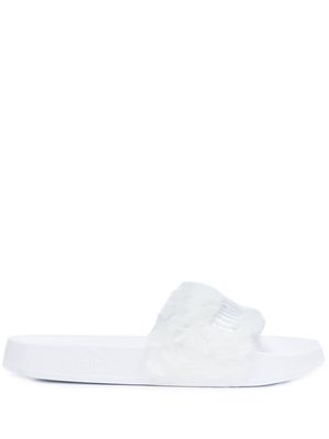 Fenty X Puma claquettes en fourrure - Blanc