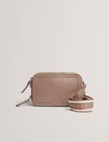 Ted Baker Linzie Webbing Leather Small Crossbody Camera Bag-Taupe