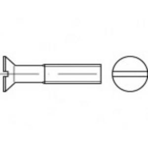 TOOLCRAFT TO-5361387 Verzonken schroeven M2,5 8 mm Sleuf RVS A4 1000 stuk(s)