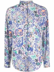 ISABEL MARANT blouse imprimée à manches longues - Bleu