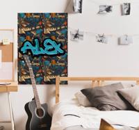 Gepersonaliseerde muziek graffiti poster