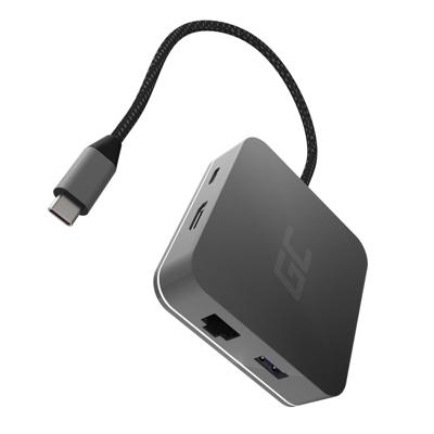 Green Cell AK61 notebook dock & poortreplicator USB 3.2 Gen 1 (3.1 Gen 1) Type-C Zilver