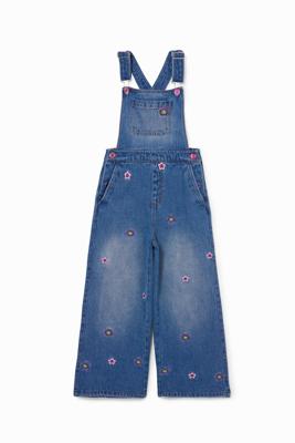 Lange tuinbroek met bloemen - BLUE - 9/10