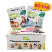 ANIMAL ISLAND Turkey / White fish Fillets in broth - nat kattenvoer - 80x85g