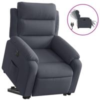 vidaXL Sta-op-stoel elektrisch verstelbaar fluweel donkergrijs - thumbnail