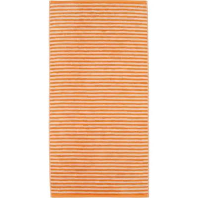Cawö Cawo Campus Ringel Handdoek 50x100 mandarine