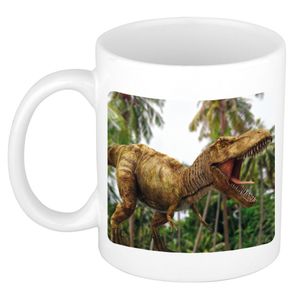 Foto mok brullende t-rex dinosaurus mok / beker 300 ml - Cadeau dinosaurussen liefhebber