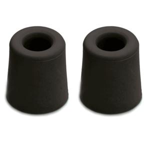 Deurstopper - 5x - zwart - rubber - 4,8x3,7 cm - RVS - deurbuffer