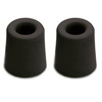 Deurstopper - 5x - zwart - rubber - 4,8x3,7 cm - RVS - deurbuffer