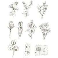 Creativ Company Masking tape stickers, zwart/wit bloemen, afm 30-50 mm, 30 stuk/ 1 doos