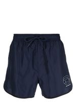 Karl Lagerfeld short de bain Ikonik Karl à logo imprimé - Bleu