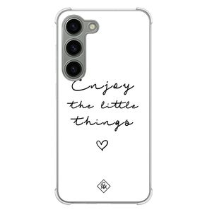 Samsung Galaxy S23 siliconen shockproof hoesje - Enjoy life