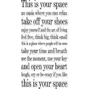 This is your space - Muursticker