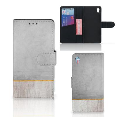 Sony Xperia Z3 | Book Style Case | Wood Concrete
