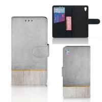 Sony Xperia Z3 | Book Style Case | Wood Concrete