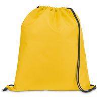 Gymtas/lunchtas/zwemtas met rijgkoord - voor kinderen - geel - 35 x 41 cm