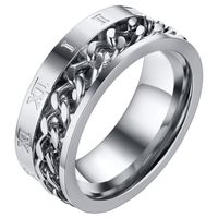 Mendes heren ring Cuban Link Roman Numeral Silver