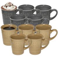 Secret de gourmet Koffiemokken - 10x stuks - 200 ml - kleuren gemixt