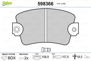 Valeo Remblokset 598366