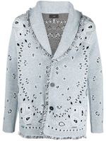 Alanui cardigan à motif cachemire en jacquard - Bleu