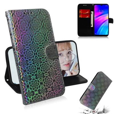 Voor Xiaomi Redmi 7/Y3 effen kleur kleurrijke magnetische Buckle horizontale Flip PU lederen draagtas met houder & kaartsleuven & portemonnee & Lanyar