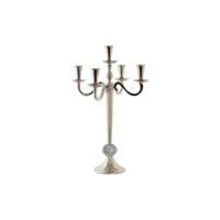 Kroonkandelaar DKD Home Decor Zilverkleurig Acryl Aluminium Verchroomd 30 x 30 x 47 cm