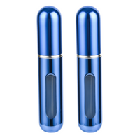 Mini Parfum Flesjes - 2-pack - Navulbaar - Reisflesjes - Parfumverstuiver - Glanzend Blauw - thumbnail