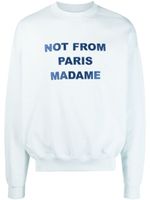 Drôle De Monsieur sweat à slogan imprimé - Bleu