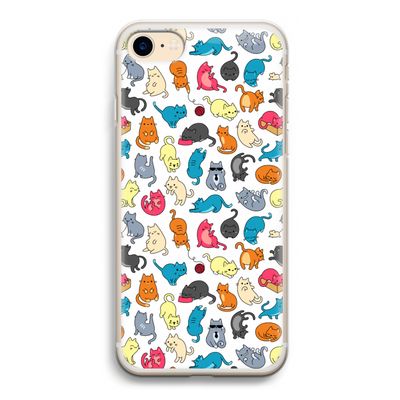 Kleurrijke katten: iPhone 7 Transparant Hoesje